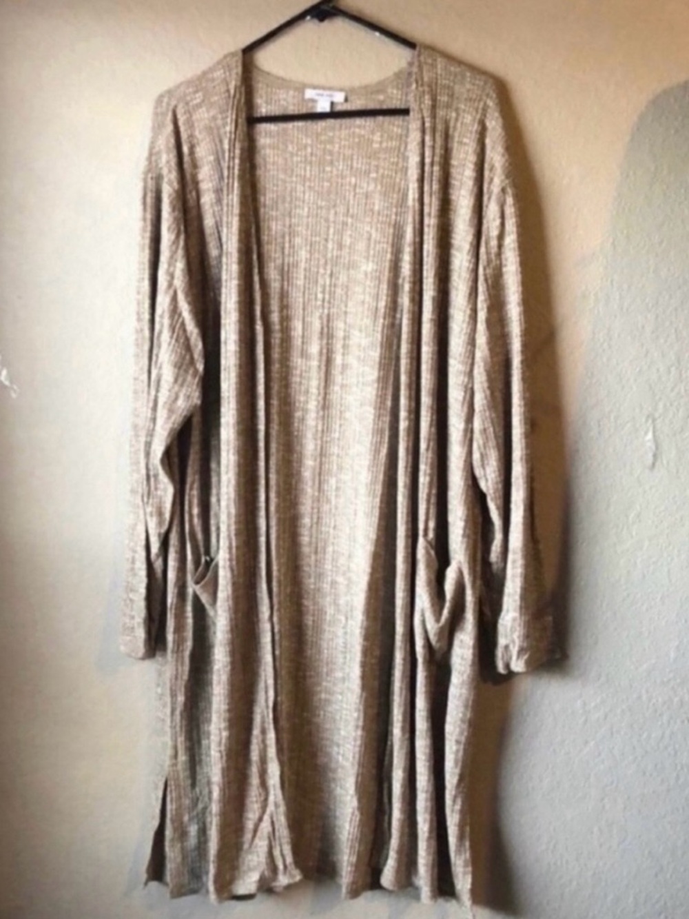 New Nine West Cardigan Women’s Tan Long Sleeve Open Front Cardigan Womens Sz XXL